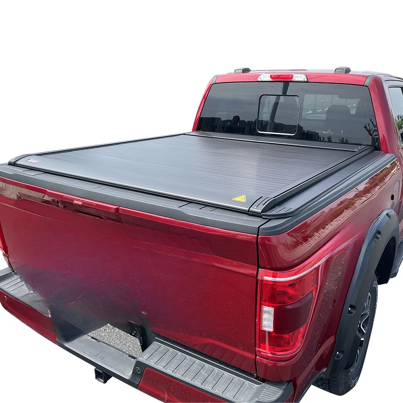 KSCAUTO XK Series Electric Hard Aluminum Retractable Roller Shutter Tonneau Cover, No-Drill Waterproof Anti-Pinch Remote Control