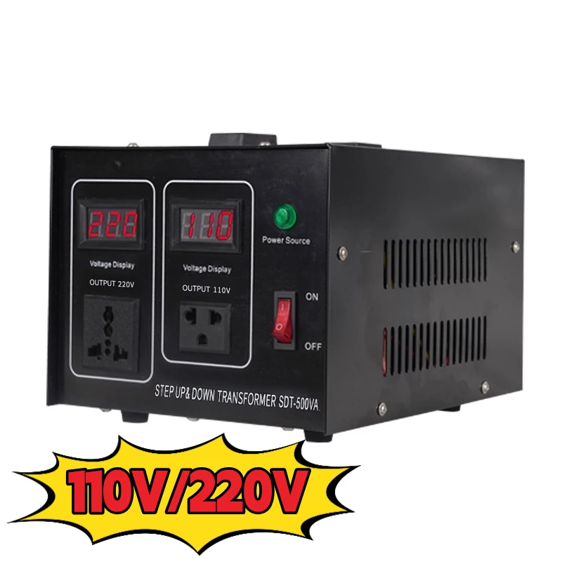 

Step Down Voltage Transformer Converter VFD 220V to 110V, Oil-Cooled Toroidal Core Autotransformer, SDT Series 500VA to 3000VA