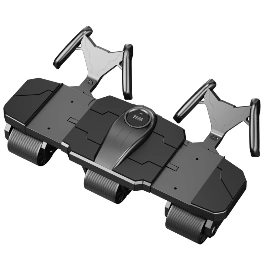 New abdominal wheel six-wheel automatic rebound multi-function intelligent thin belly training abdominal muscle curl artifact fi