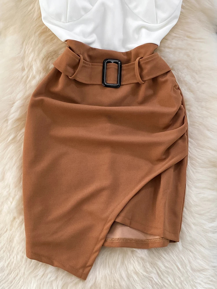 Women Khaki Patchwork Evening Dress Vintage Off Shoulder Sleeveless Luxury Long Dresses Y2k One Piece Frocks 2000s Clothes 2025