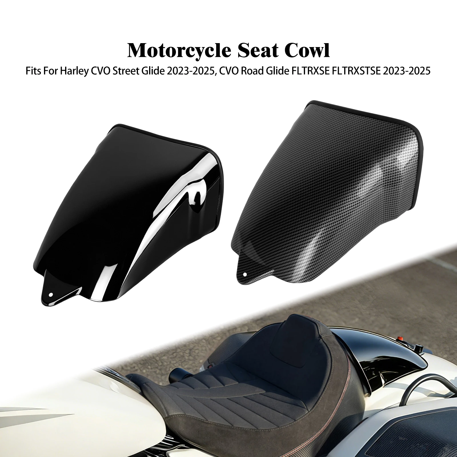Motorcycle Seat Cowl Fairing Rear Passenger Seat Back Cover ABS For Harley Touring Road Street Glide 2024-Up FLTRXSE FLHXSE 2023
