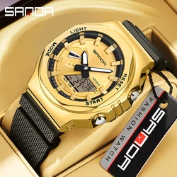 2023 New Fashion Sanda 3167 Brand Sports Men's Clocks Casual Style Watches Men Military Quartz Wristwatch Man Relogio Masculino