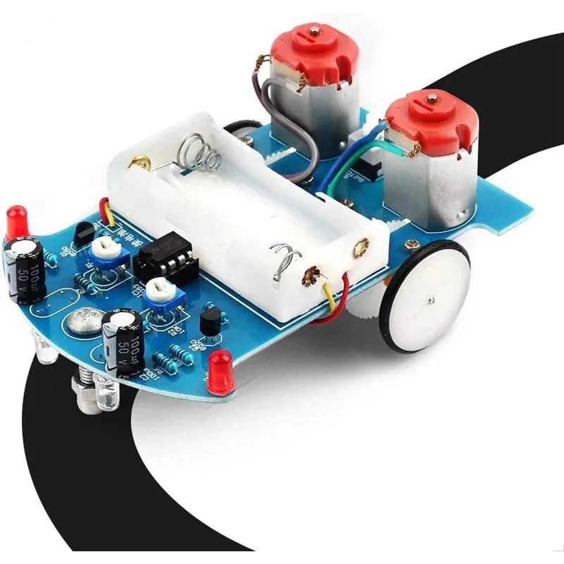 Practice Soldering Learning Electronics Kit Smart Car Soldering Project Kits Line Following Robot Beginners DIY Electronics - view 2