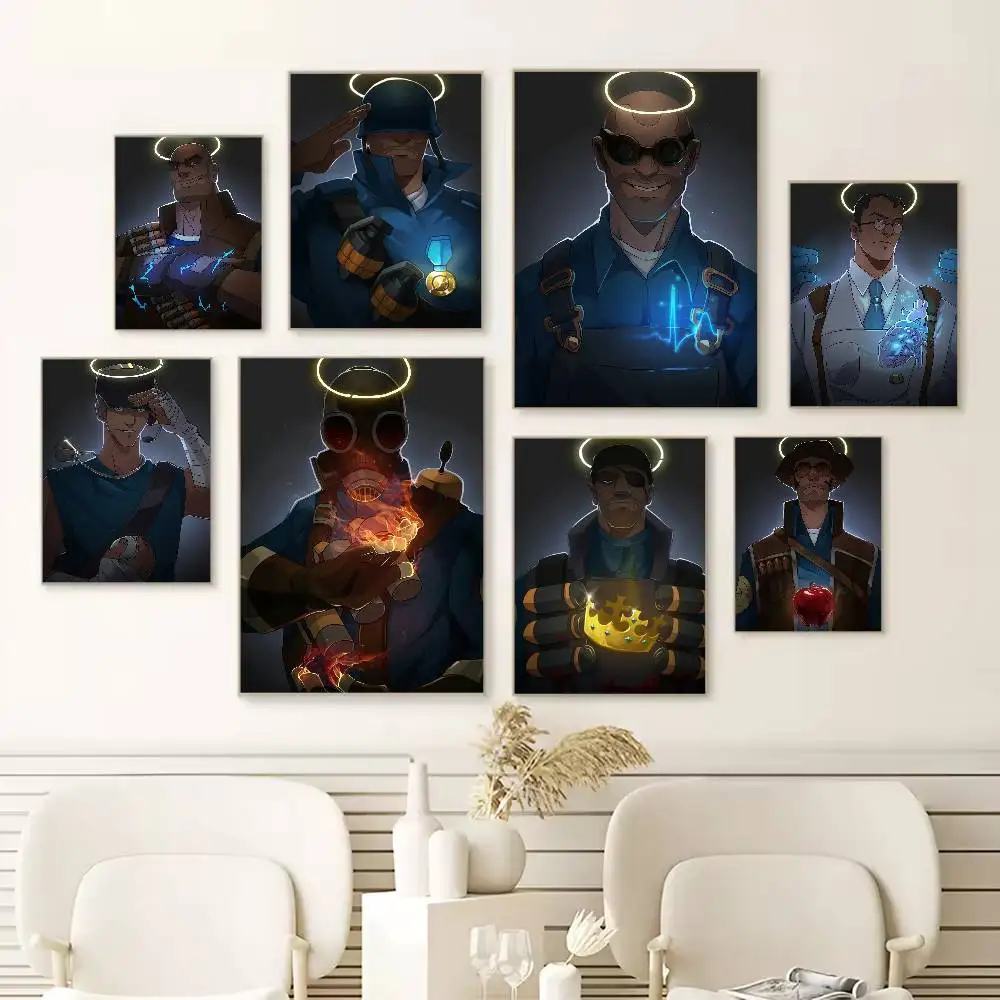

Game T-Teams F-Fortress-S 2 Poster HD Self Adhesive Waterproof Wall Art Ideal for Home Office Dorm Gift