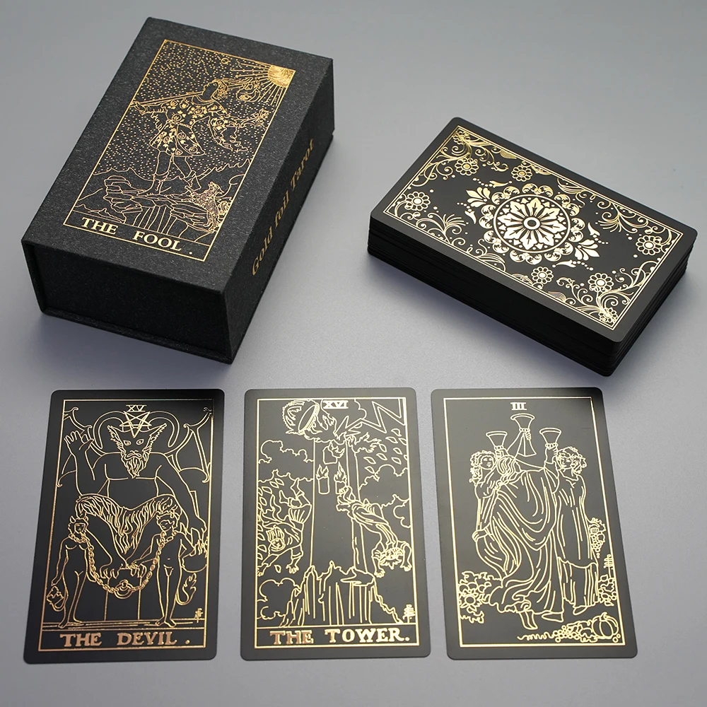 Waterdichte Pvc Originele Tarot Kaarten Met Gids Voor Beginners Holografische 78 Klassieke Tarot Deck Set Fortuin Vertellen Spel Voor