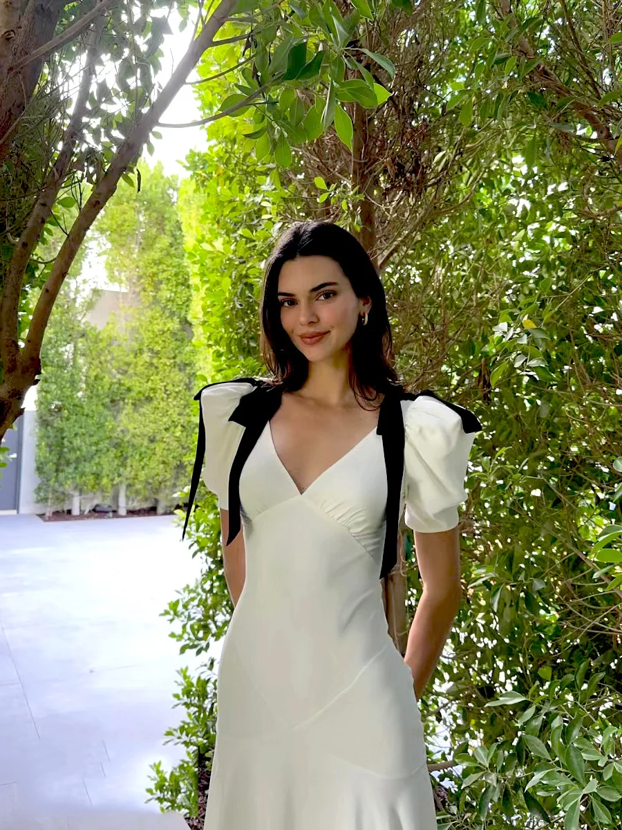 women's elegant v neck bowknot puff short sleeve maxi dress solid color waisted bodycon mermaid dress