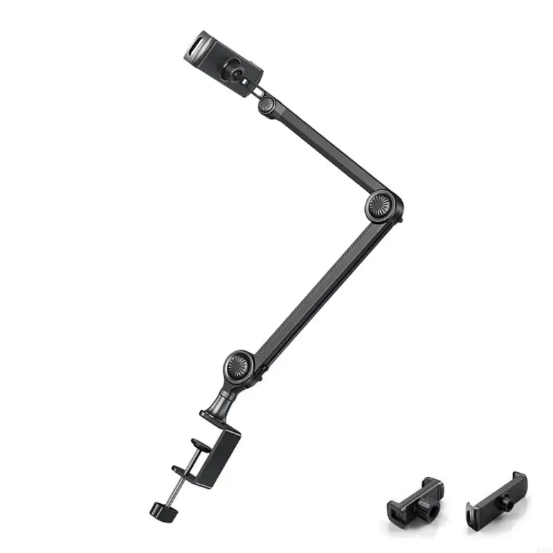 Adjustable Tablets Holder with Clamp Base for Desk, 360 Rotating Aluminum Arm 896C