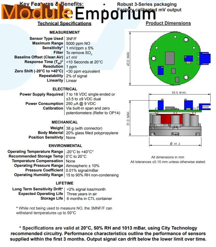 CEMS UK CITY 3NFF 3NF/F ไม่มีก๊าซไนตริกออกไซด์ Sensor Probe 3NF/F 3NFF Flue Gas Sensor