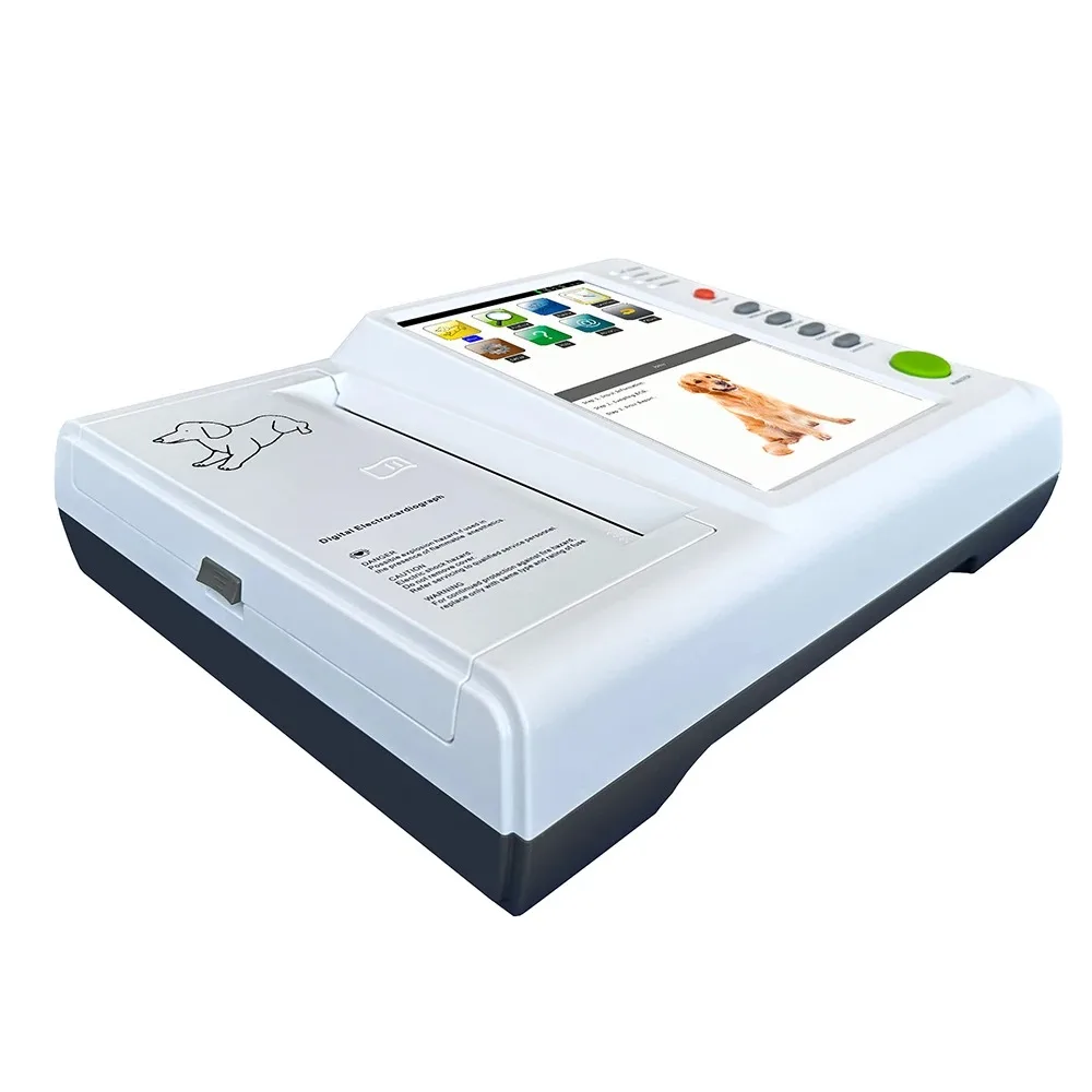 Equipment Digital 12-channel  Machine Pet Dog Cat Electrocardiogram 10.2 Inch Portable Pet Hospital