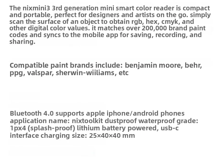مستشعر التقاط الألوان الذكي Nix Mini 3 - جهاز التقاط الألوان المحمول مع تقنية Spectro 2 #6