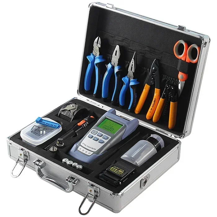 Complete Set Including Visual Fault Locator FTTH Optical Power Meter SKL-60S FIber Optic Cleaver Tool Kit