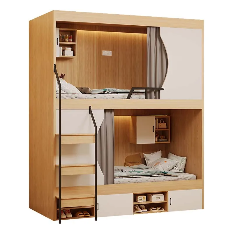 Space capsule upper and lower beds, student dormitory upper and lower bunk, custodial class, school bed