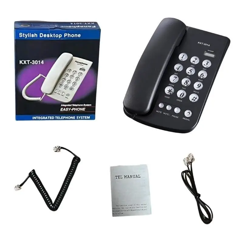 Teléfono con cable 652F, teléfono escritorio para casa, teléfono emergencia, botón para personas mayores