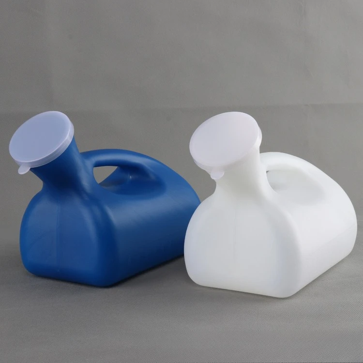 Urinals Men's Car with Scale 1000-2000ML Plastic Pot Urinals Elderly Bed with Cover Chamber Pot