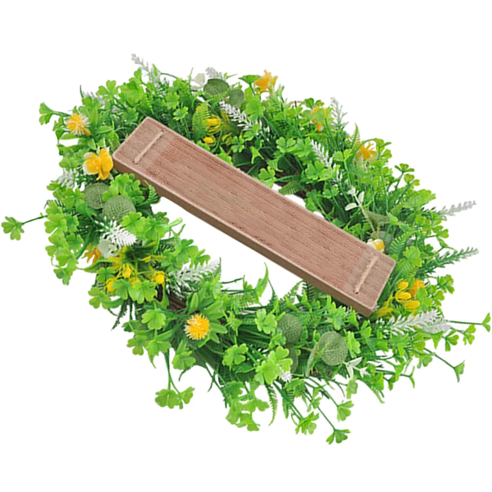 

Spring Wreath Artificial Leaf Wreath -Like Simulation Leaves No Maintenance Needed Door Wall Hanging Decor for Living