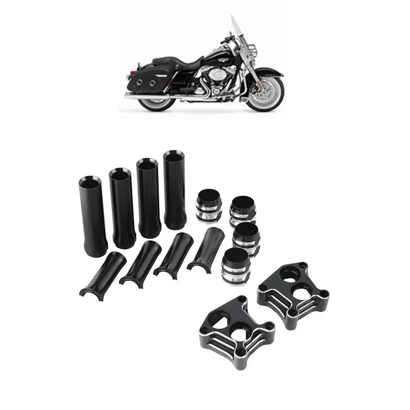 

For CNC Front Rear Pushrod & Lifter Covers For Harley Twin Cam Street Glide Road King Fat Bob Boy Super Glide 1999-2017 Motor