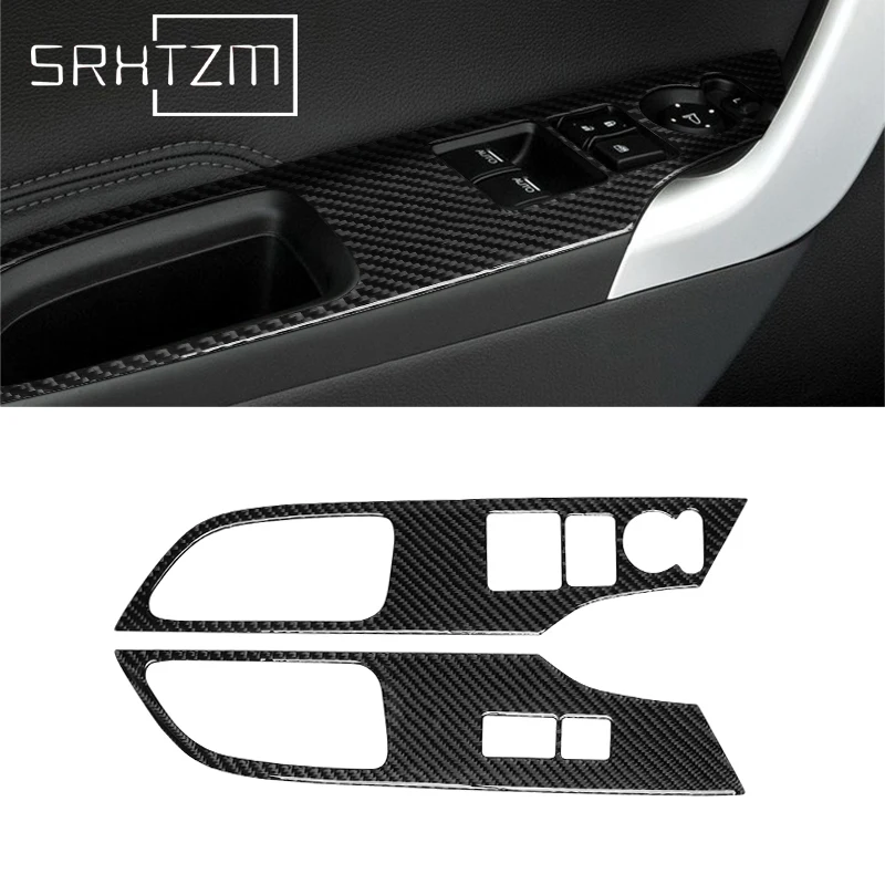 

Carbon Fiber Window Lift Switch Panel Cover Trim Sticker Decal For Honda Accord 2013-2017 Interior Accessories