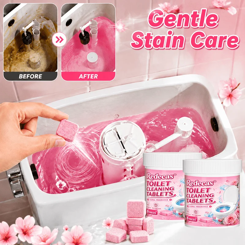 Toilet Renewing Effervescent Tank Tablets - Drop-In Fits Various Ceramic Toilets, Freshens & Keeps Pipes Clear, Bathroom Care