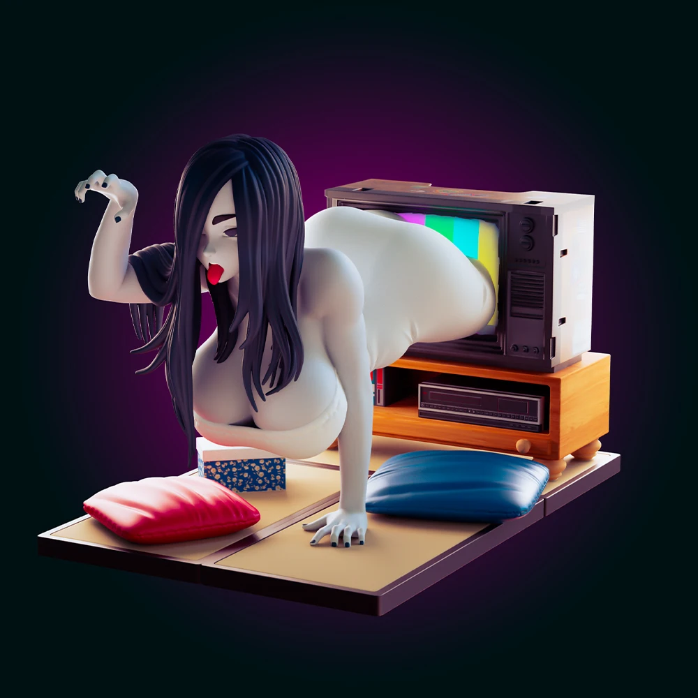 1:24 Tv fantasma femminile Belle modello stampato in 3d resina non verniciata figura modello Kit NSFW Garage in miniatura Kit Gk giocattoli fai da te non assemblati