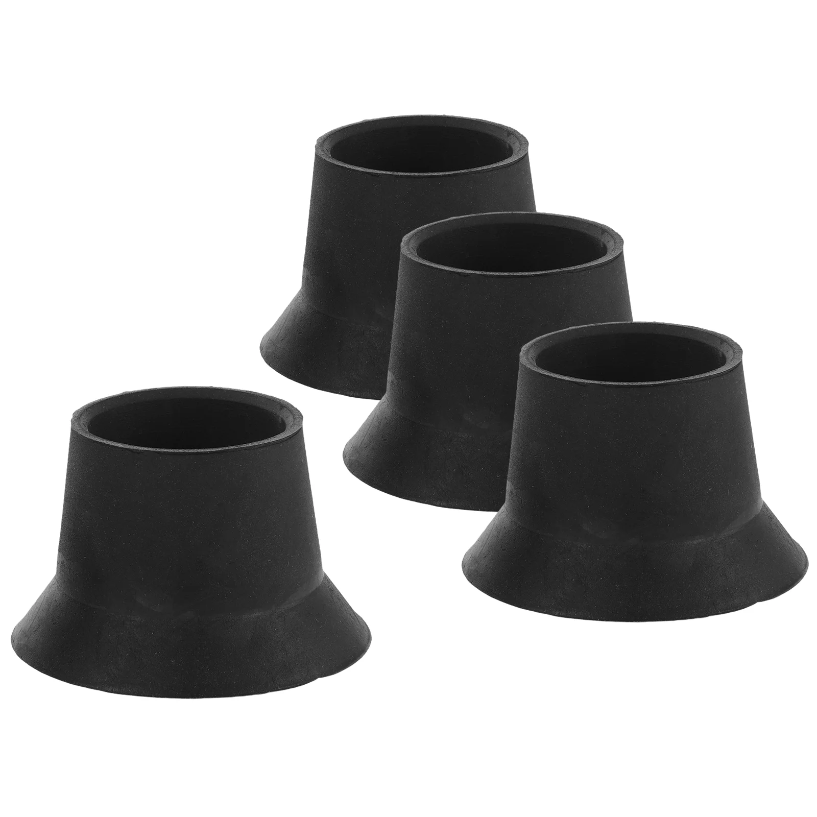 

4 Pcs Wheel Trampoline Suction Cup Foot Covers Convenient Leg Boots Black Rubber
