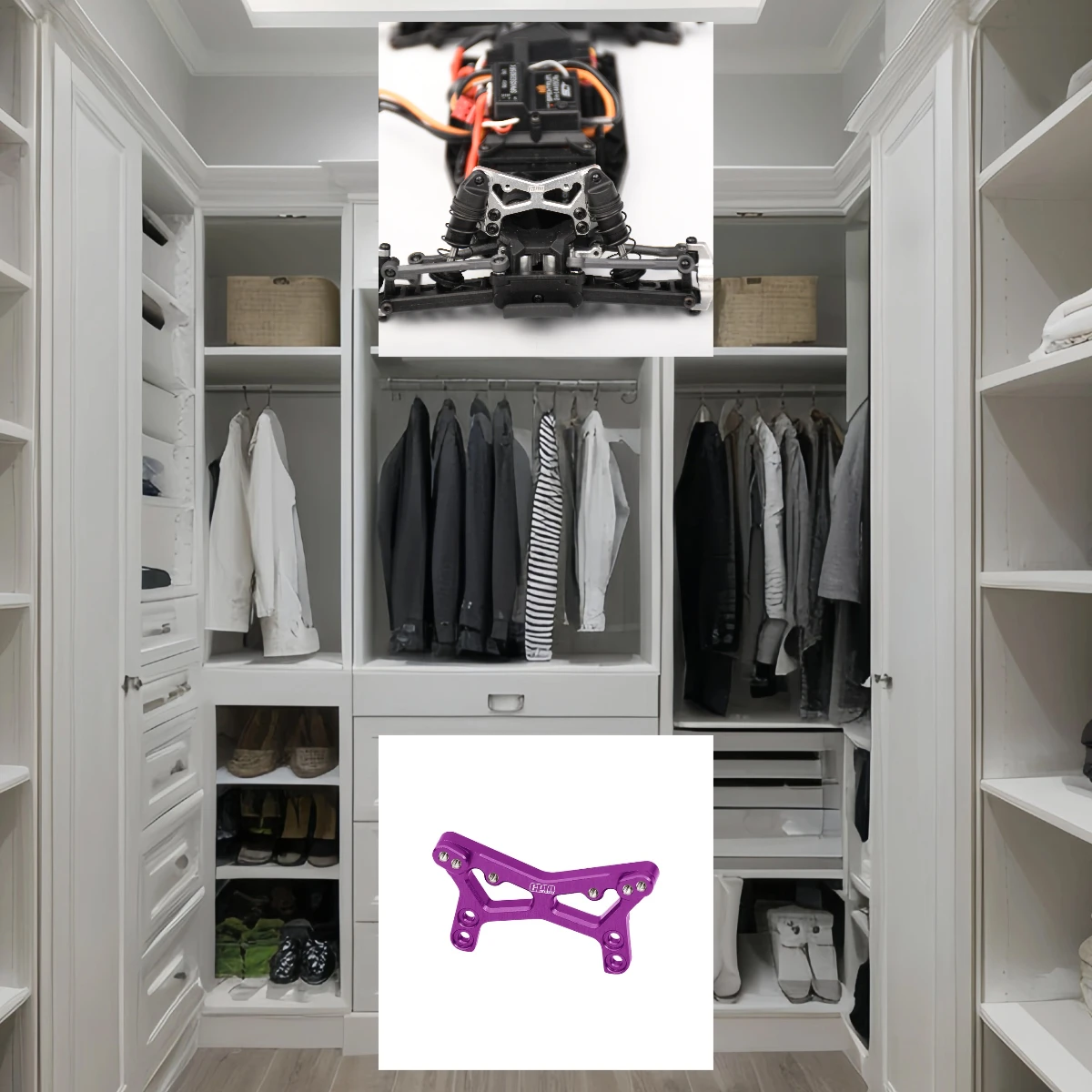 GPM LOSI 1/24 Micro-B / 1/28 Micro-T LOS-1981 สำหรับ 7075 อะลูมิเนียมอัลลอยด์ โช้คอัพหน้า