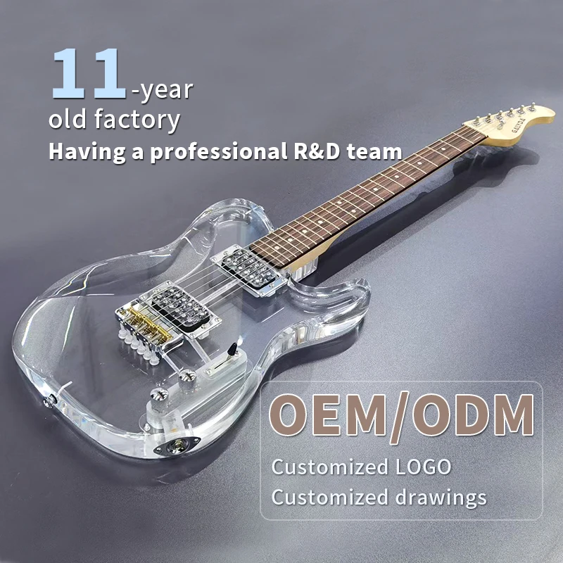 TL Entry-Level Electric Guitar-39-Inch Acrylic Body with Maple Neck & Rosewood Fretboard 6 Strings for Beginners