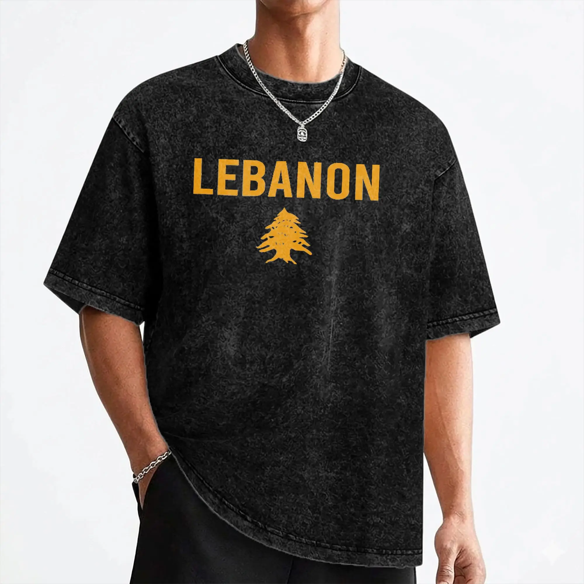 Lebanon Flag Map Beirut Cedar Tree Lebanese T Shirts Washed 100% Cotton Street T-Shirts for Men Women Streetwear Tee Shirt
