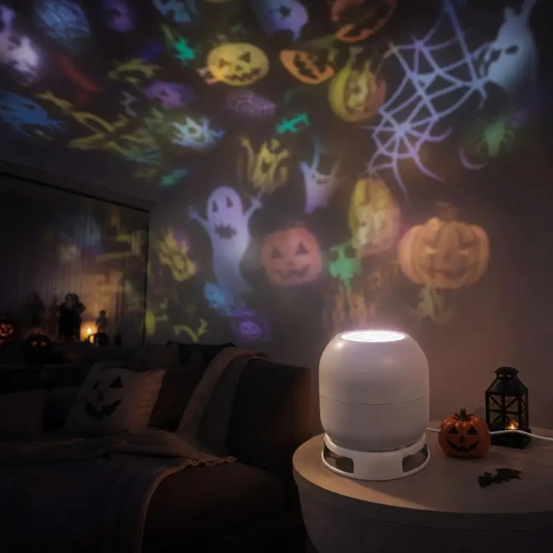 LED Ocean Projector Light 360 Rotating Dynamic Night Light USB Powered Ambient Lamp Decor For Game Living Room