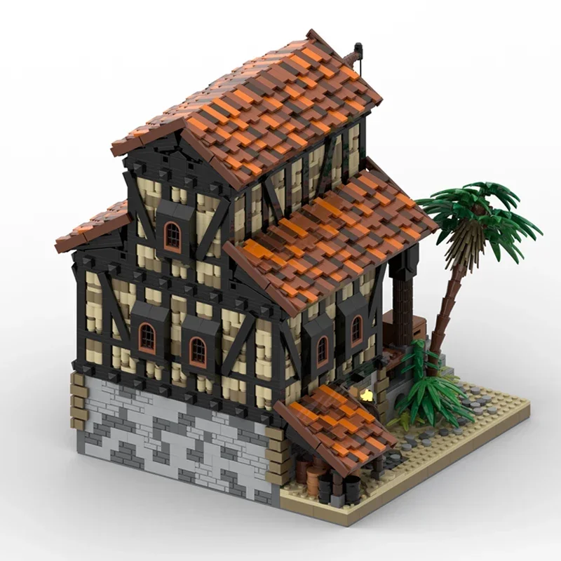 Medieval Model Moc Building Bricks The Warehouse Port Sauvage Technology Modular Blocks Gifts Christmas Toys DIY Sets Assembly