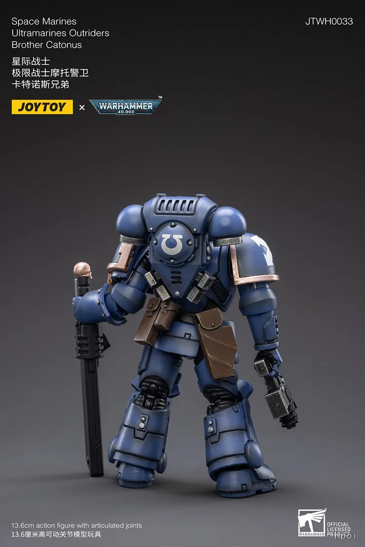 【UA】JOYTOY Warhammer 40k Scale1/18 Action Figures Space Marines UltramarinesOutriders Brother Catonus Models Toys Gifts view 5