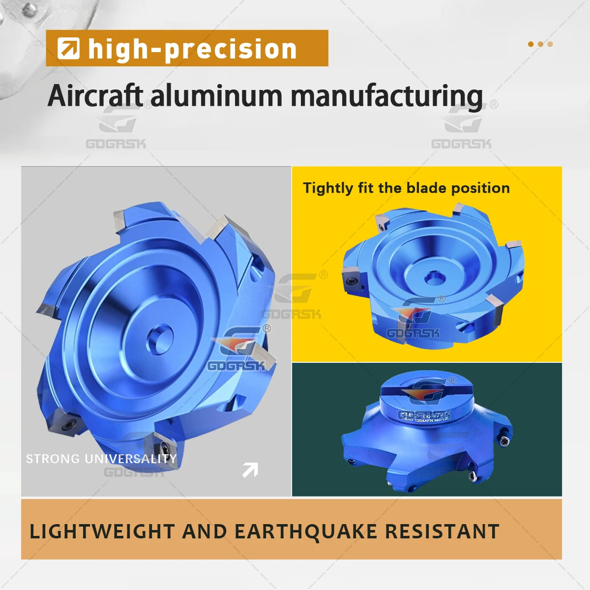 400R/KM12 Series Face Aluminum Cutting Disc KM12-63-22-4T 400R-50-22-4T CNC Lathe Milling Cutter Disc Used For APKT/SEHT Insert