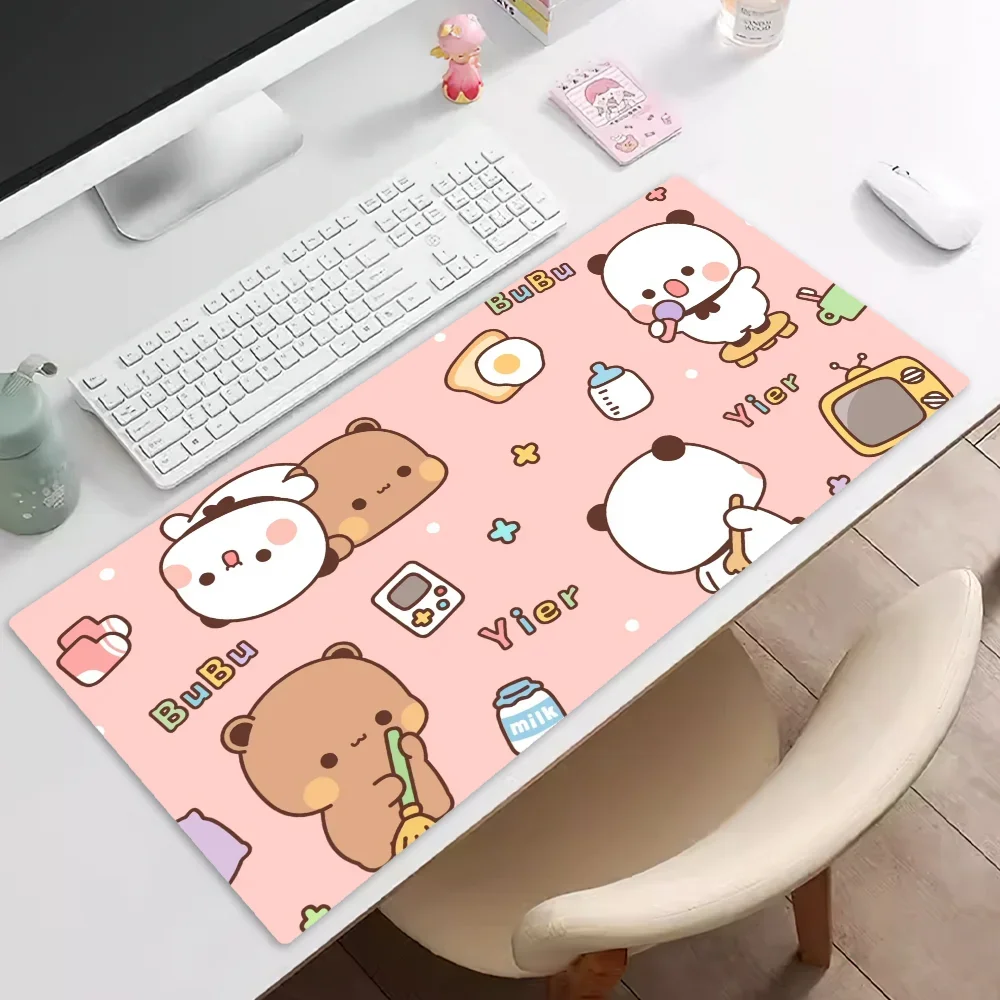 Cartoon DUDU BUBU Cute Mousepad Pad Rubber Table Mat Extended Gaming Lock Edge Keyboard Mat