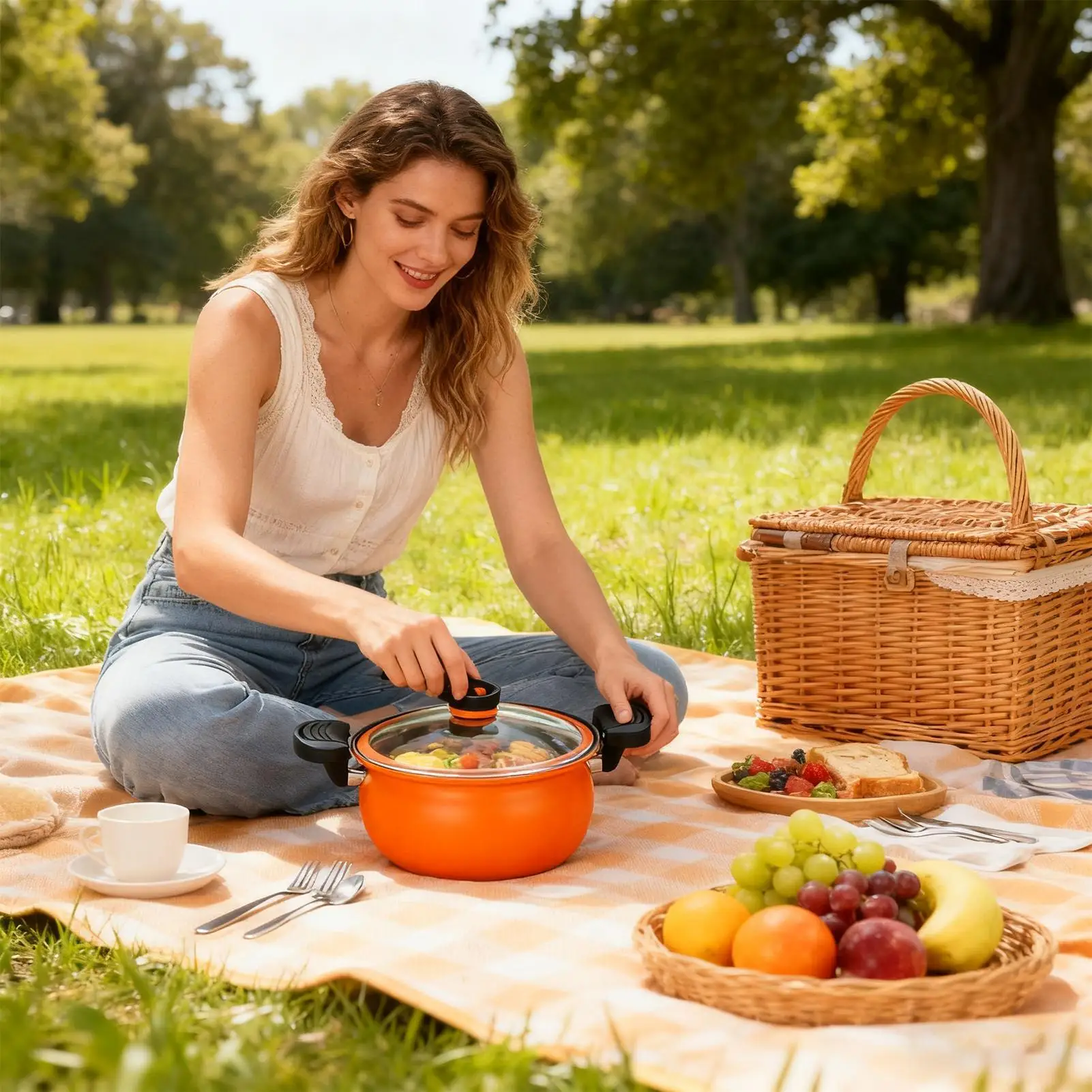 

Non Stick Pots Large Deep Cookware With Visible Lid Cooking Pots Non Stick Sauce Pan For Gas Ceramic Electric Stove Home Kitchen