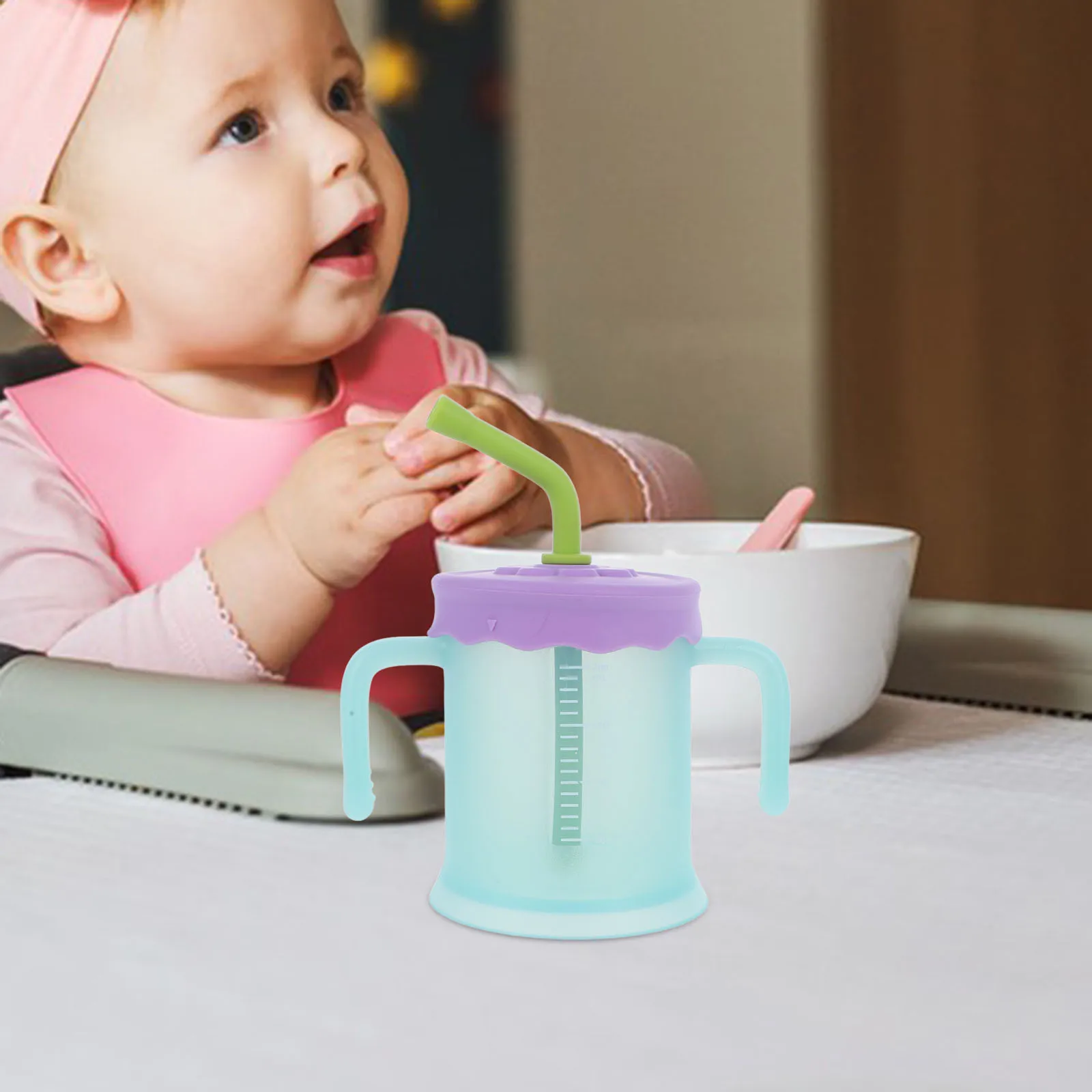 

Baby Drinking Cup 300Ml Stainless Steel Straw Mug For Toddlers Leak Proof Kids Water Cup Unbreakable Cartoon