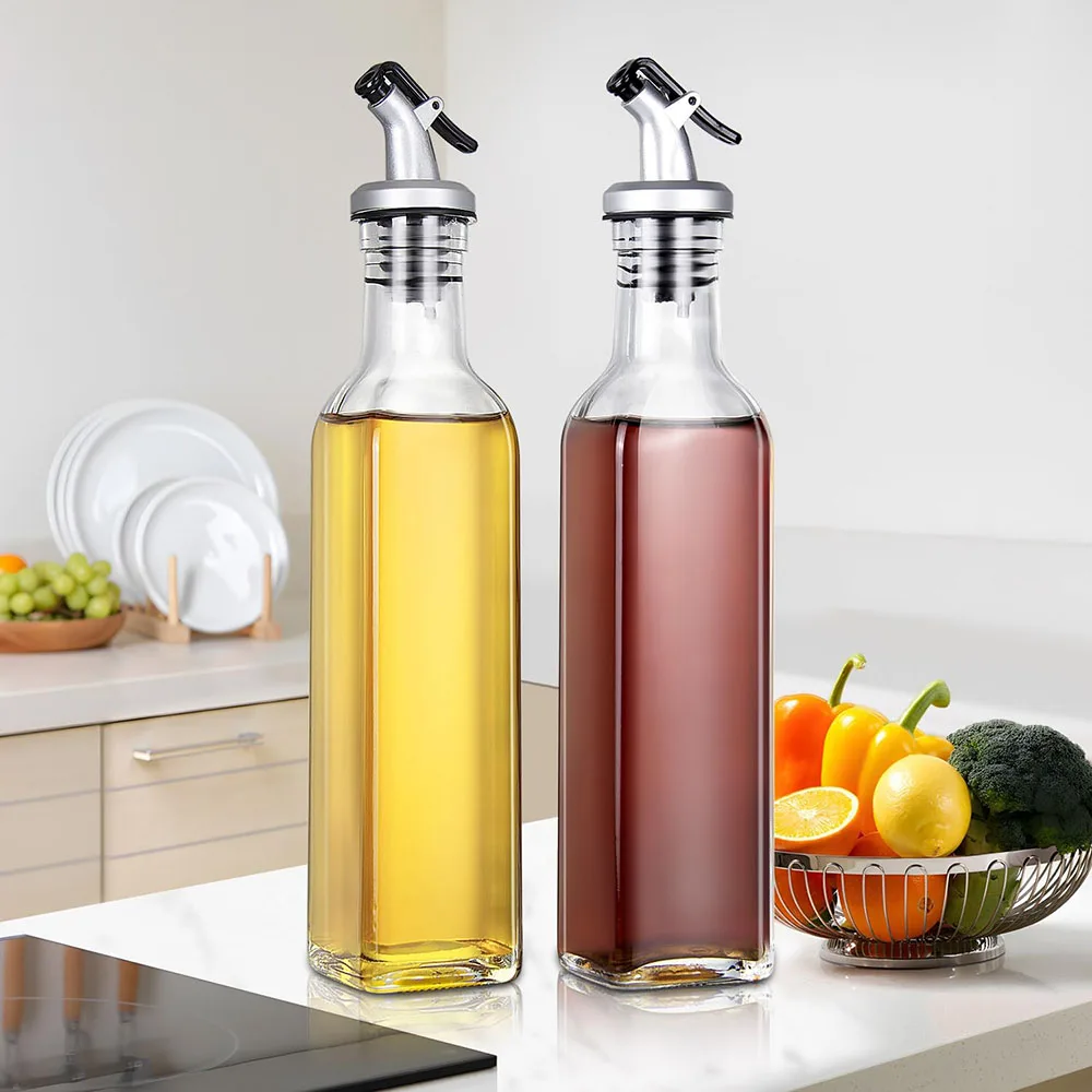150ML/250ML/500ML Oil Pot Plastic Leak-proof Kitchen Seasoning Soy Sauce Vinegar Bottle Transparent Olive Oil Bottle