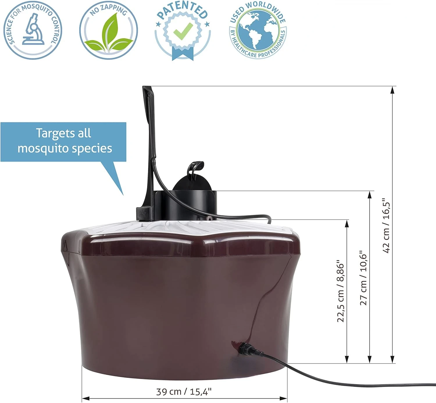 Mosquitaire CO2 Mosquito Trap - Sweetscent Mosquito Bait & CO2 Set - Effective Against All Species - Patio & Outdoor Mosquito