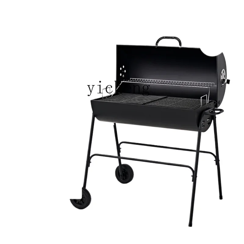 Parrilla al aire libre, horno de patio, parrilla de barbacoa, barbacoa portátil para acampar, estufa de carbón para coche