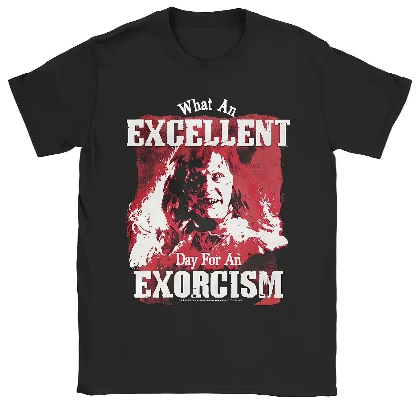 Excellent Day for An Exorcism Exorcist T-Shirt Men's Heavy Weight Black Pure Soft Basic Birthday S Christmas