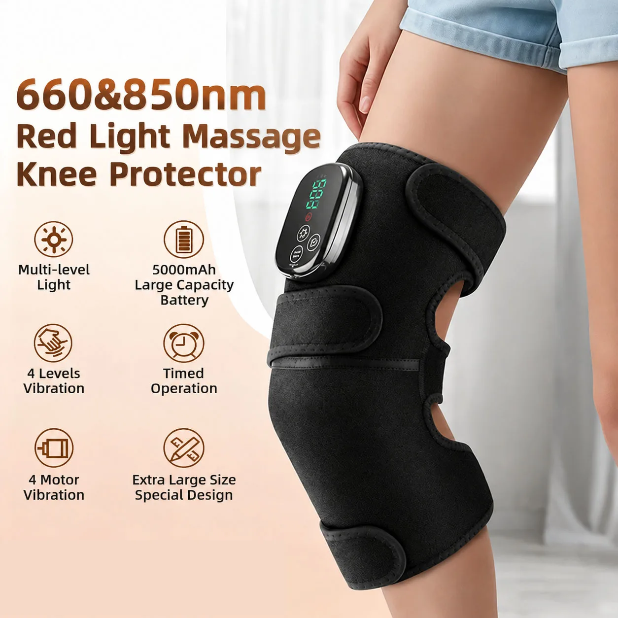 Unisex electric support strap for legs and shoulders; heated shoulder support pad to relax muscles and promote blood circulation