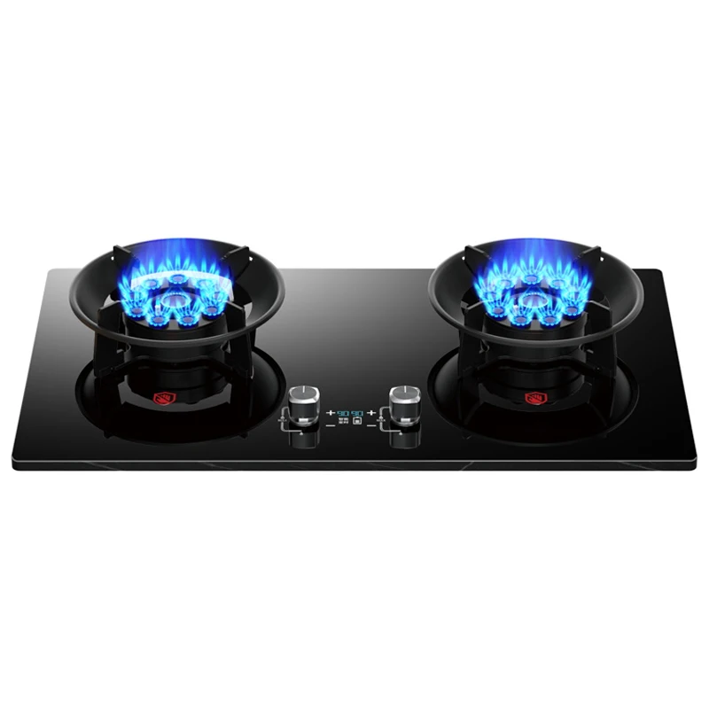 8.5Kw Gasfornuis Dubbele Kachel Huishoudelijk Ingebouwd Aardgas Vloeibaar Gas Timing Kachel Fierce Fire Stove Desktop Dual Use Keuken - afbeelding 2
