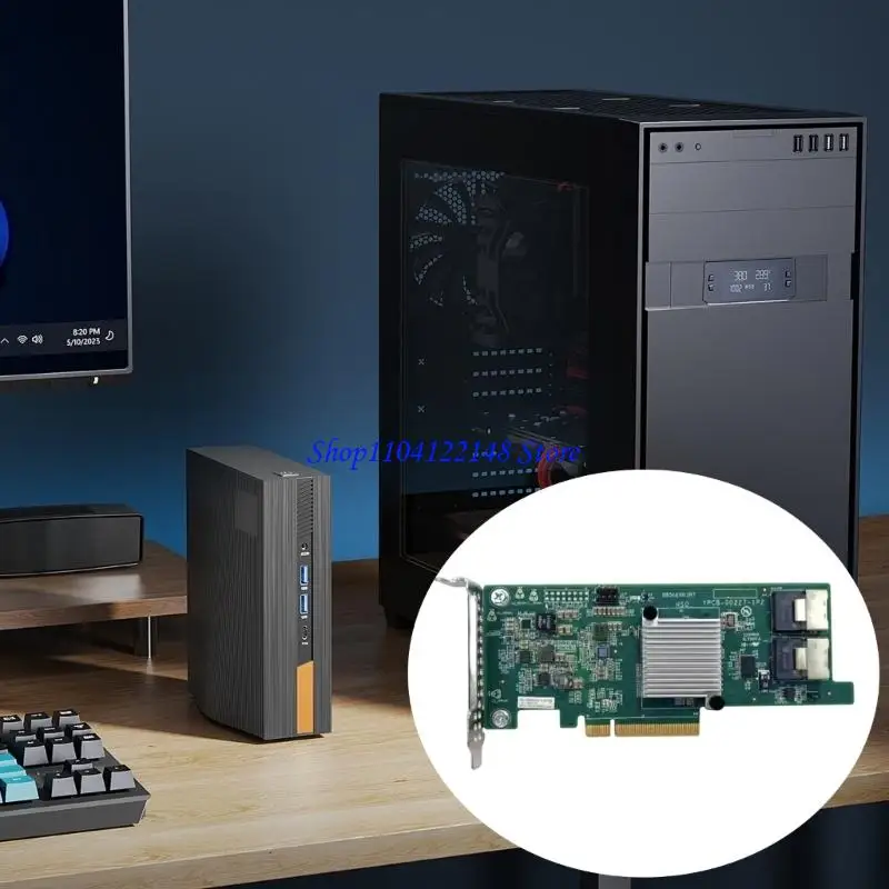 P9FA 8 Port Mini SASs SFF 8087 HBA Card With IT Firmware For ZFS FreeNAS UnRAIDs Systems