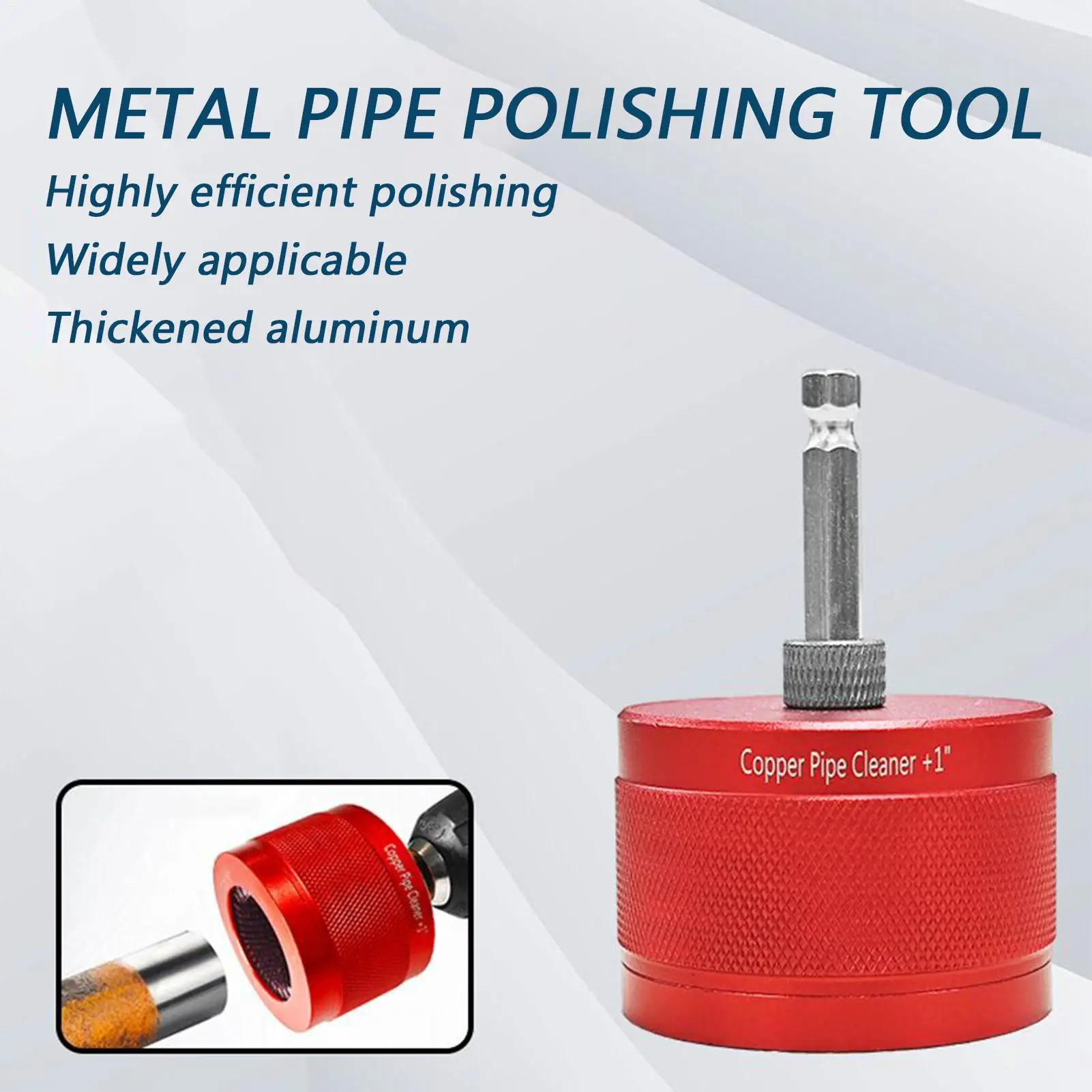 منظف الأنابيب النحاسية فرشاة تنظيف الأنبوب الثقيلة 1/2 3/4 1 منظف الأنابيب النحاسية الدقيقة للسباكة المنزلية الحرف المرآب #4