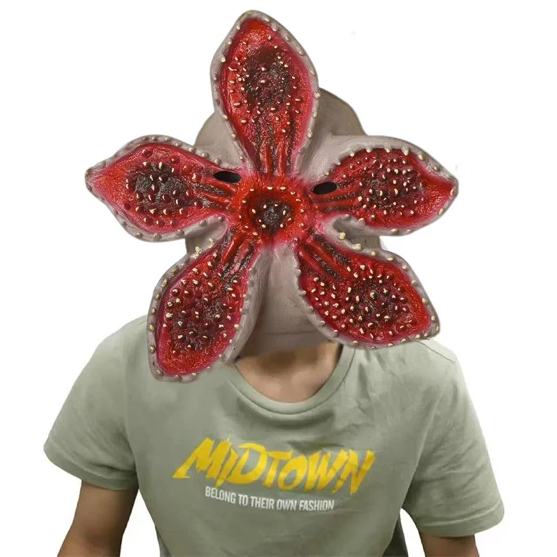 Demogorgon Cannibal Plant Mask Cosplay Corpse Flower Monster Latex Masks Headwear Carnival Halloween Dress Up Party Costume Prop