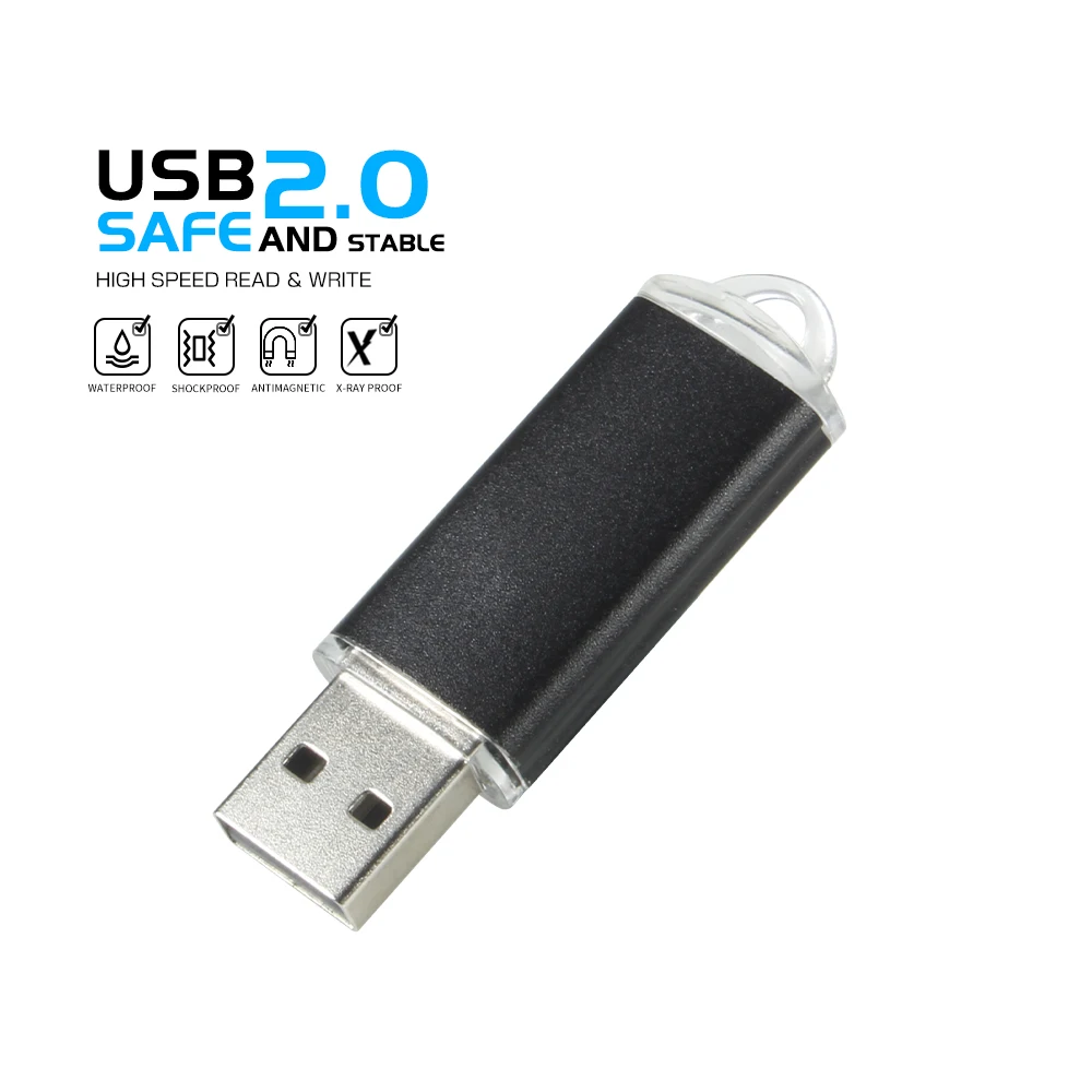 SHANDIAN-Mini clé USB 128 en métal, support à mémoire de 4 Go 8 Go 16 Go 32 Go 64 Go 2.0 Go