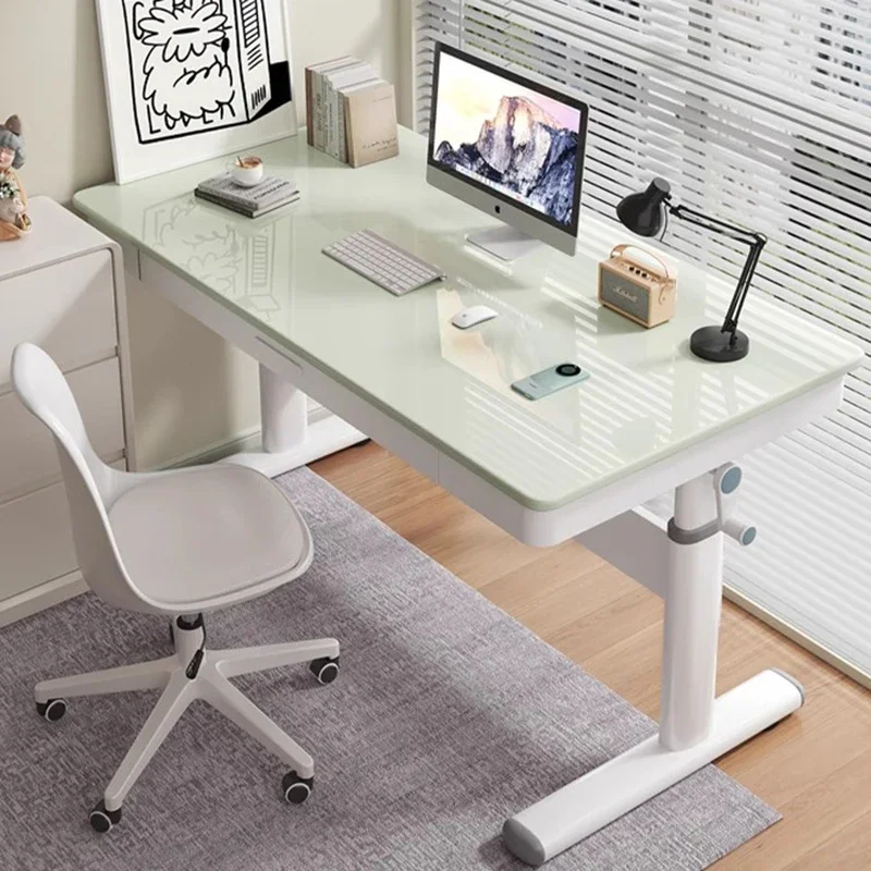 

Kids Student Adjustable Desk Glass Study Manicure Nail Computer Table Study Small Tisch Escritorio Oficina Rustic Furniture