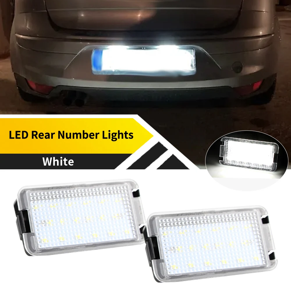 

2pcs OEM 12V LED License Number Plate Light Lamp For Seat Toledo 5P 2004-2009 Toledo II 1999-2006 Car Lamp OEM#: 5P0943021"
