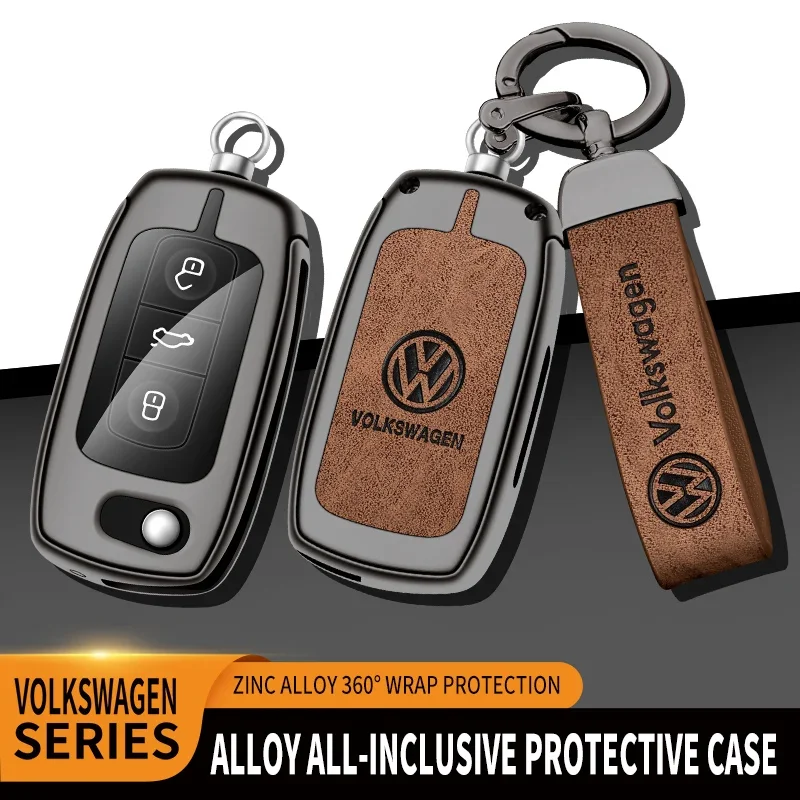 

Zinc Alloy Car Smart Remote Key Case Cover Protector Shell Fob VW Volkswagen Phaeton Auto Interior Accessories