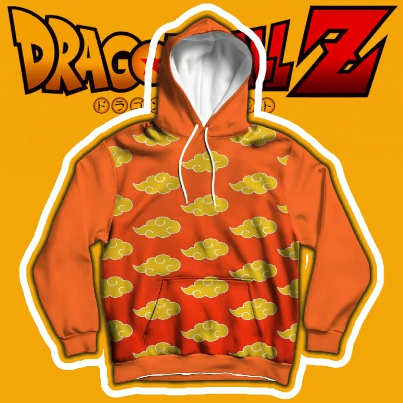 

Новинка 2025, толстовка с капюшоном Dragon Ball Kinto'un Cloud Pattern, уникальный оранжевый ретро-дизайн в стиле бандай, необходимый для фанатов аниме