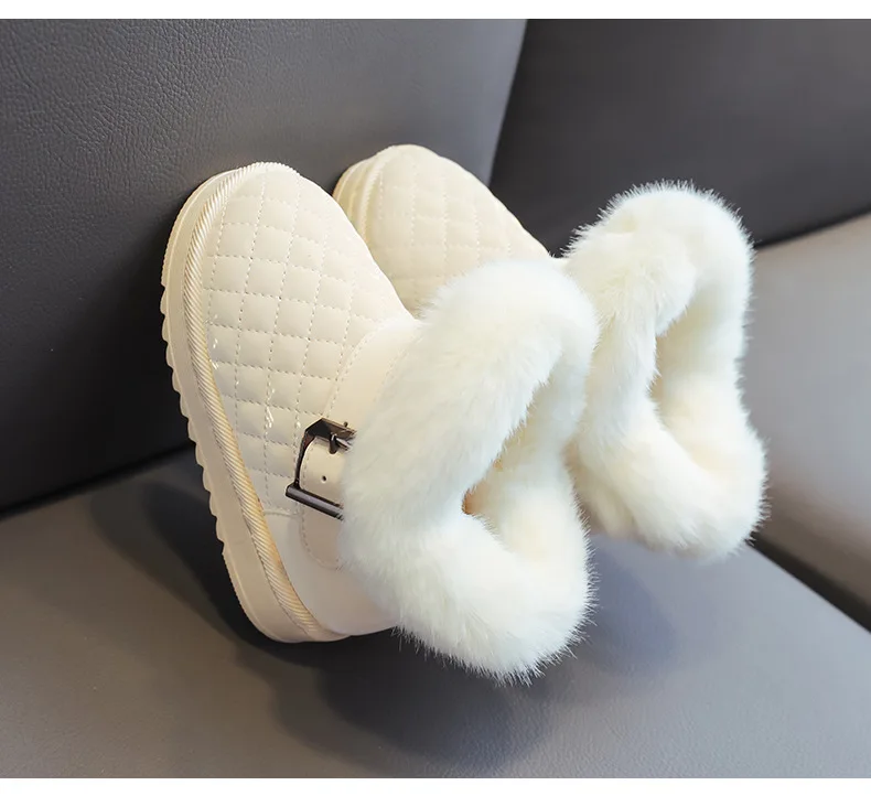 2026 Neue Herbst-Winter-Kinderstiefel für Mädchen, Verdickte Warme Bequeme Weiße Stiefel, Rutschfeste Plüsch-Baumwollschuhe für Babys und Kinder – Detail 17