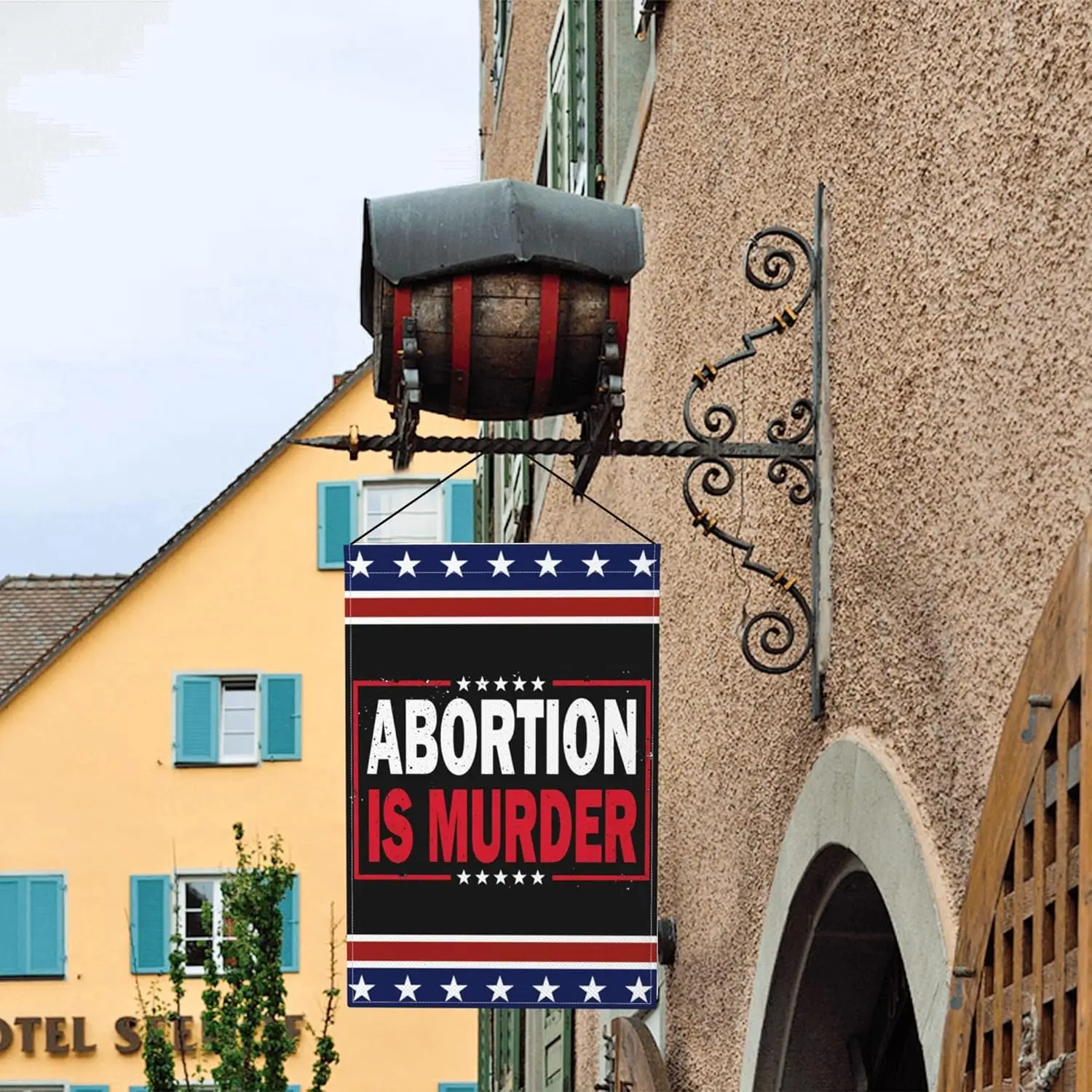 12x18 Inch Abortion Is Murder Flag Pro Life Sarcastic Humorous Garden Flags Double Sided Burlap Yard Signs Decor LLO